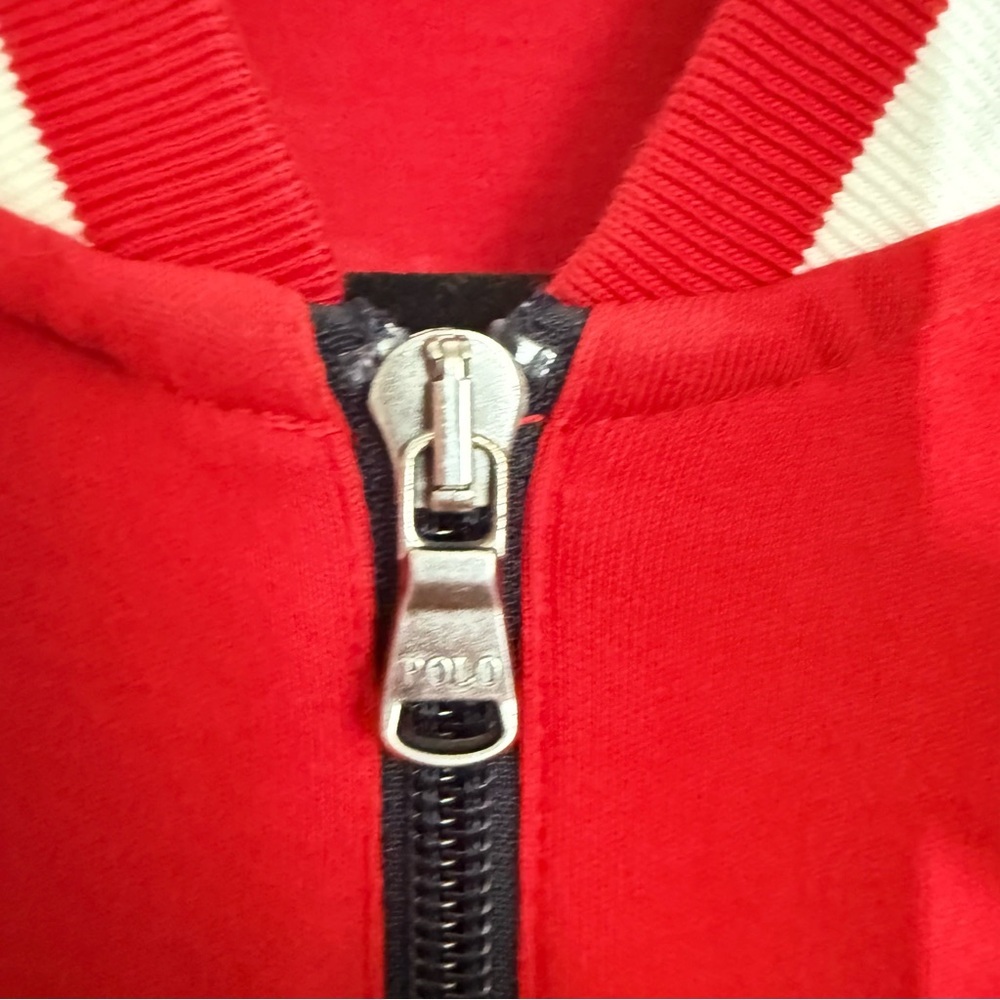 Polo Ralph Lauren Red & Navy Zip Up Sweater Jacket Men’s M | Excellent Condition - Picture 8 of 9